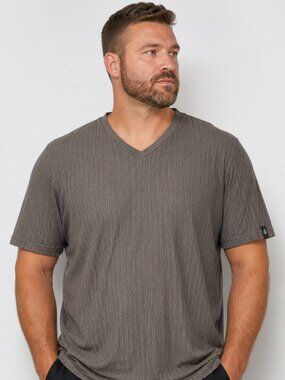 GUESS Jeans Olive Green Textured V-Neck T-Shirt Men's Size XLarge